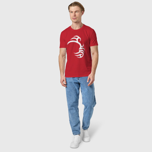 Мужская футболка хлопок Тату Майка Тайсона, цвет красный - фото 5