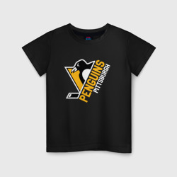 Детская футболка хлопок Pittsburgh Penguins Питтсбург Пингвинз