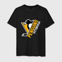 Мужская футболка хлопок Pittsburgh Penguins Питтсбург Пингвинз