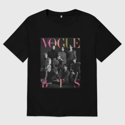 Женская футболка хлопок Oversize BTS 1