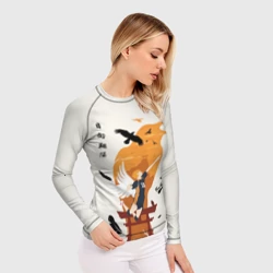 Женский рашгард 3D Волейбол Fly High Hinata - фото 2