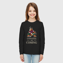 Детский лонгслив хлопок Coyotes are coming, Аризона Койотис, Arizona Coyotes - фото 2