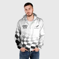 Мужская ветровка 3D Audi Quattro, Ауди Кватро, Финишный флаг - фото 2