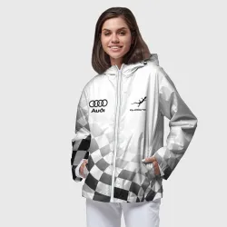 Женская ветровка 3D Audi Quattro, Ауди Кватро, Финишный флаг - фото 2