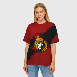 Женская футболка oversize 3D Оттава Сенаторз , Ottawa Senators - фото 2