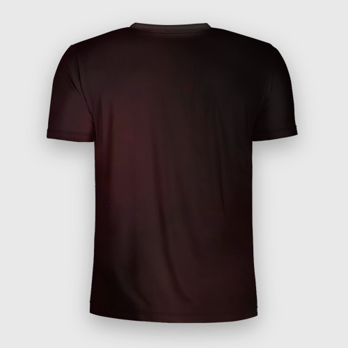 Мужская футболка 3D Slim с принтом Макима с цепями / Человек бензопила, вид сзади #1