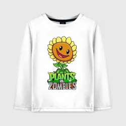 Детский лонгслив хлопок Plants vs. Zombies Подсолнух