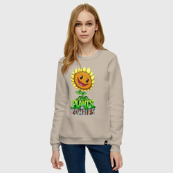 Женский свитшот хлопок Plants vs. Zombies Подсолнух - фото 2