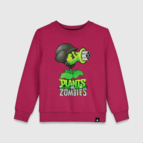 Детский свитшот хлопок Plants vs. Zombies Горохомёт, цвет маджента