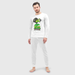 Мужская пижама с лонгсливом хлопок Plants vs. Zombies Горохомёт - фото 2