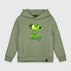 Детское худи Oversize хлопок Plants vs. Zombies Горохострел