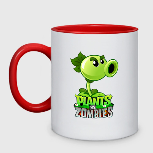 Кружка двухцветная Plants vs. Zombies Горохострел