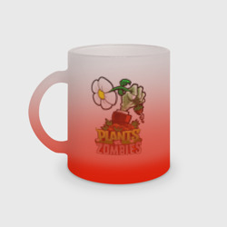 Кружка матовая стеклянная Plants vs. Zombies рука зомби