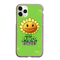 Чехол для iPhone 11 Pro Max матовый Подсолнух Plants vs. Zombies