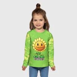 Детский лонгслив 3D Подсолнух Plants vs. Zombies - фото 2