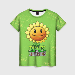 Женская футболка 3D Подсолнух Plants vs. Zombies