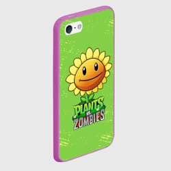 Чехол для iPhone 5/5S матовый Подсолнух Plants vs. Zombies - фото 2