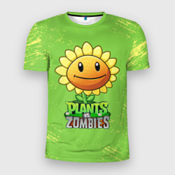 Мужская футболка 3D Slim Подсолнух Plants vs. Zombies