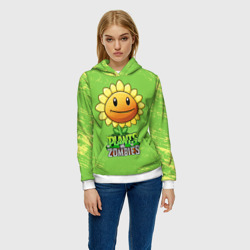 Женская толстовка 3D Подсолнух Plants vs. Zombies - фото 2