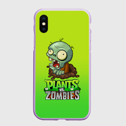 Чехол для iPhone XS Max матовый Plants vs. Zombies зомби
