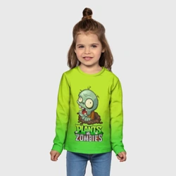 Детский лонгслив 3D Plants vs. Zombies зомби - фото 2