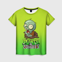 Женская футболка 3D Plants vs. Zombies зомби