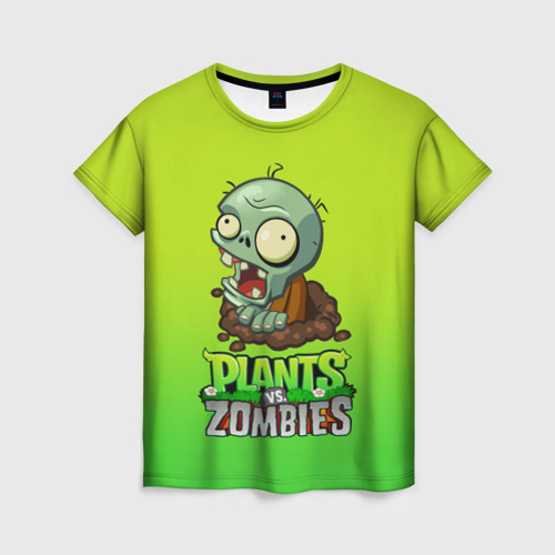 Женская футболка 3D Plants vs. Zombies зомби, цвет 3D печать