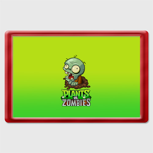 Магнит 45*70 Plants vs. Zombies зомби, цвет красный