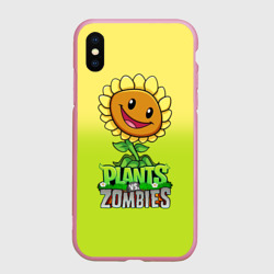 Чехол для iPhone XS Max матовый Plants vs. Zombies - Подсолнух