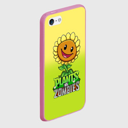Чехол для iPhone 5/5S матовый Plants vs. Zombies - Подсолнух - фото 2