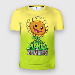 Мужская футболка 3D Slim Plants vs. Zombies - Подсолнух