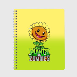 Тетрадь Plants vs. Zombies - Подсолнух