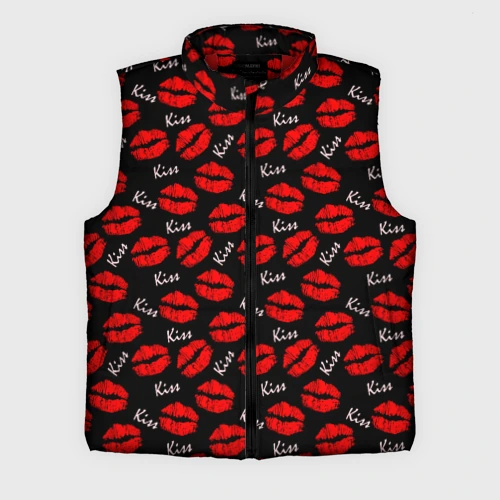 Мужской жилет утепленный 3D Kiss поцелуи