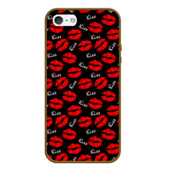 Чехол для iPhone 5/5S матовый Kiss поцелуи