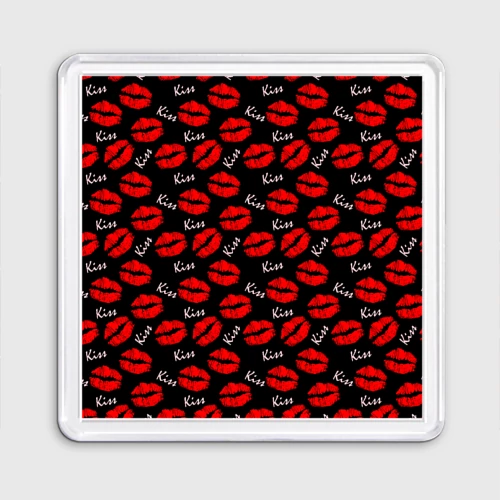 Магнит 55*55 Kiss поцелуи