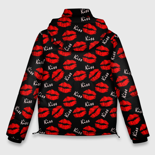 Мужская зимняя куртка 3D Kiss поцелуи, цвет красный - фото 2