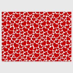 Поздравительная открытка Красные Сердечки love
