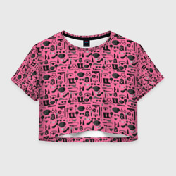 Женская футболка Crop-top 3D БДСМ - BDSM