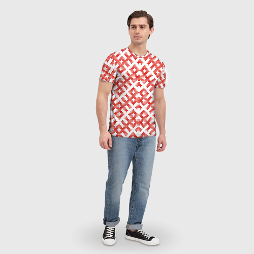 Мужская футболка 3D Славянский орнамент этнический узор, цвет 3D печать - фото 5