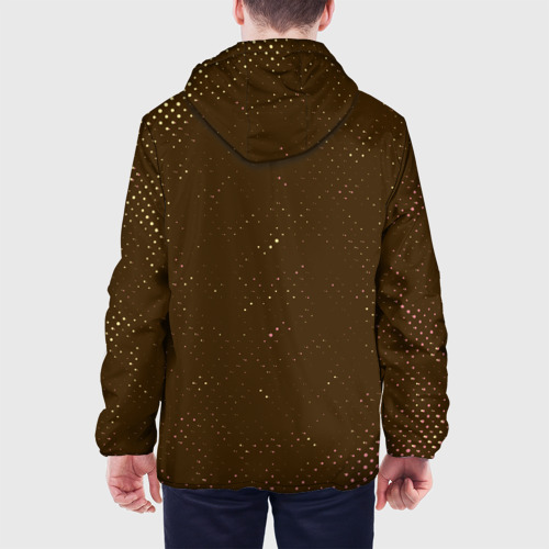 Мужская куртка 3D с принтом LALAFANFAN - МИЛОТА / Потертости, вид сзади #2