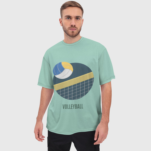 Мужская футболка oversize 3D Volleyball Спорт, цвет 3D печать - фото 3