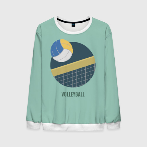 Мужской свитшот 3D Volleyball Спорт, цвет белый