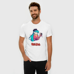 Мужская футболка хлопок Slim Хильда с лисенком рисунок - фото 2
