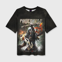 Женская футболка oversize 3D Powerwolf Call of the Wild