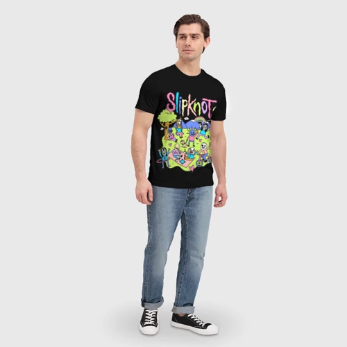 Мужская футболка 3D с принтом Slipknot cuties, вид сбоку #3