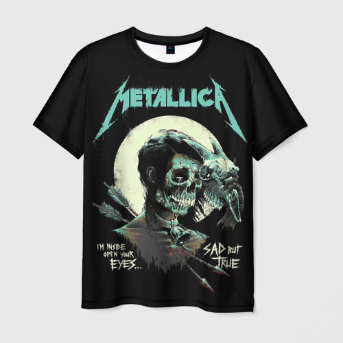 Мужская футболка с принтом Metallica - Sad But True, вид спереди №1