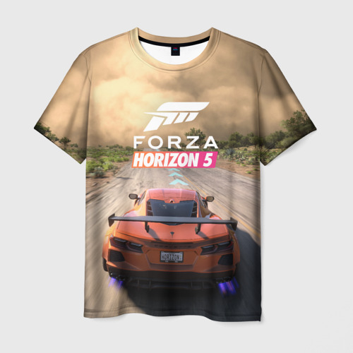 Мужская футболка с принтом Forza Horizon 5 Игра, вид спереди №1