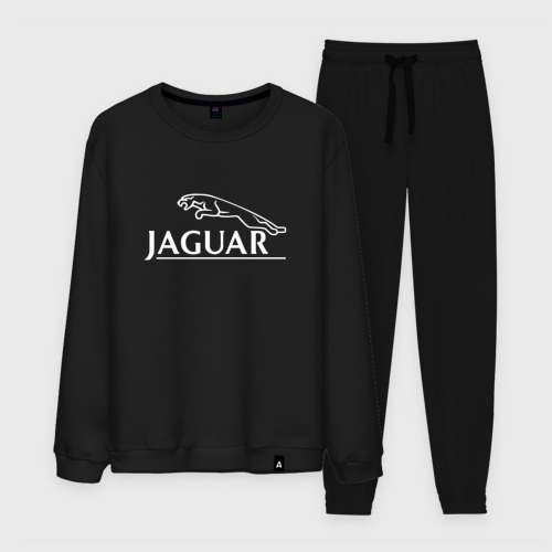 Мужской костюм хлопок с принтом Jaguar, Ягуар Логотип, вид спереди #2