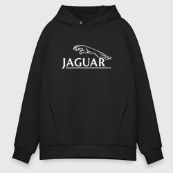 Мужское худи Oversize хлопок Jaguar, Ягуар Логотип