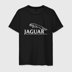 Мужская футболка хлопок Jaguar, Ягуар Логотип